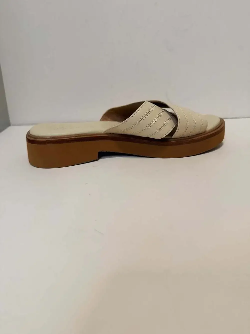 Madewell The Alina Platform Sandal Size 7 Sand Leather